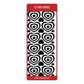 Stickers 6302 hjerter guld S1