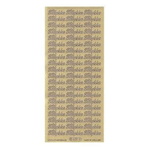 Stickers 631 tillykke guld S2