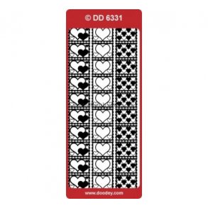 Stickers 6331 hjerter guld S1