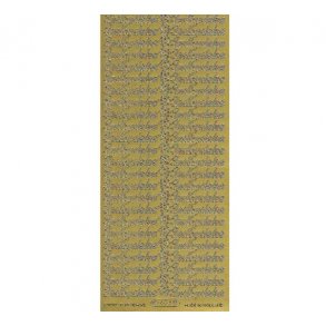 Stickers 634 indbydelse guld S14