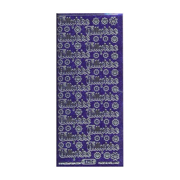 Stickers 640 glitter violet S8