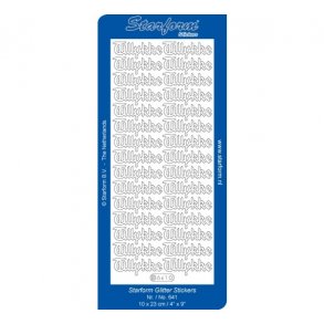 Stickers 641 Tillykke Glitter g/s S8