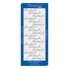 Stickers 654 gl�delig jul s�lv S7