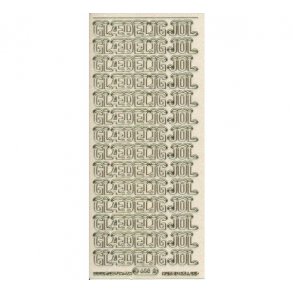 Stickers 658 glitter transp. guld jul S 7
