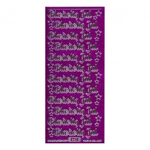 Stickers 660 glimmer purple Gl�delig jul S7