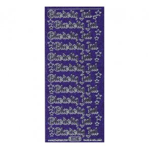 Stickers 660 glimmer violet gl�delig jul S7