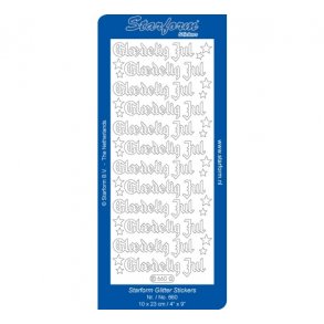 Stickers 660 transp.glitter guld gl�delig jul S7