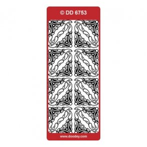 Stickers 6753 hj�rner s�lv S5