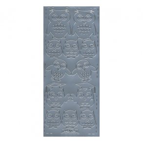 Stickers 691 ugler s�lv S2