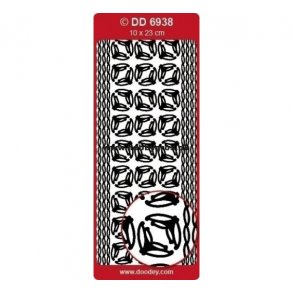 Stickers 6938 borter hj�rner guld S4