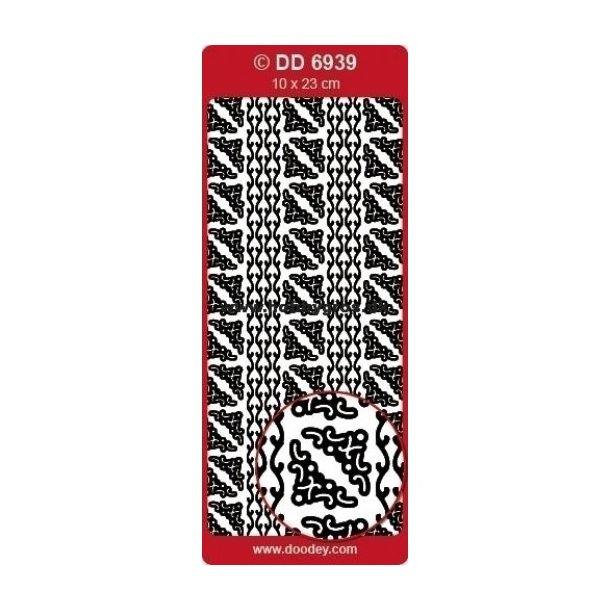 Stickers 6939 borter hjrner slv S4