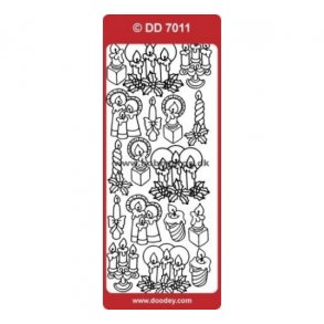 Stickers 7011 Julelys s�lv S7