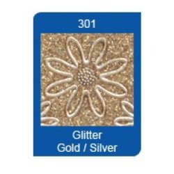 Stickers 7026 glitter guld/slv S16