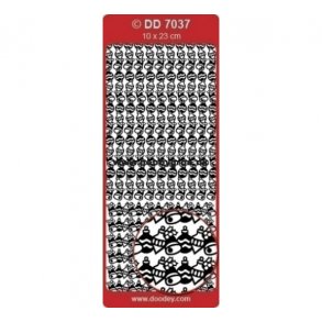 Stickers 7037 julebord guld S3