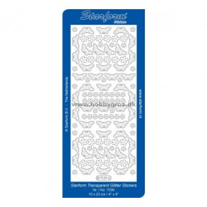 Stickers 7039 glitter trans.s�lv S10