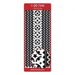 Stickers 7040 kant/bort jul s�lv S4