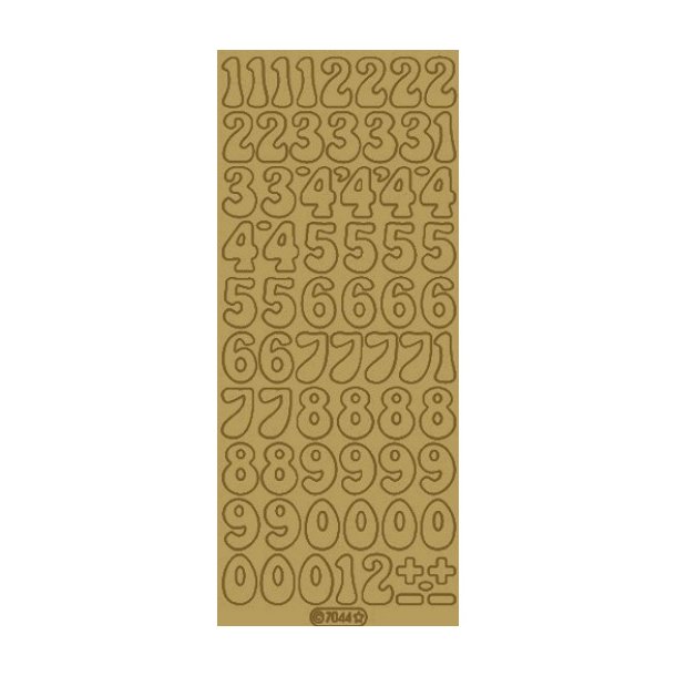 Stickers 7044 tal guld S6