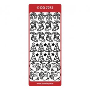 Stickers 7072 Juleting s�lv S7