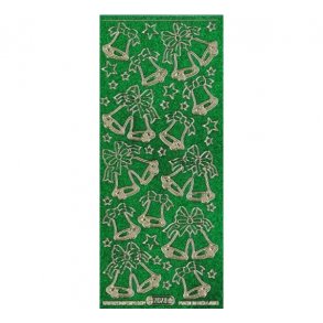 Stickers 7073 klokker glitter gr�n S9