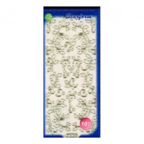 Stickers 7085 trans.glitter guld S9