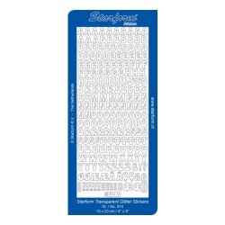 Stickers 814. bogstaver 1 cm. trans/s S8