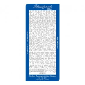 Stickers 814. bogstaver 1 cm. trans/s S8