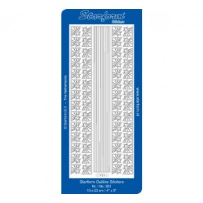 Stickers 981 kanter/hj�rner s�lv S4