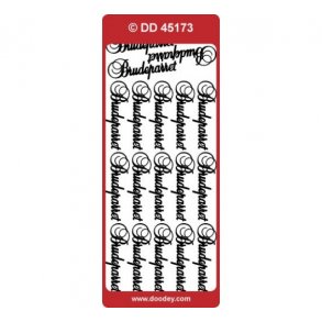 Stickers brudeparret s�lv S15