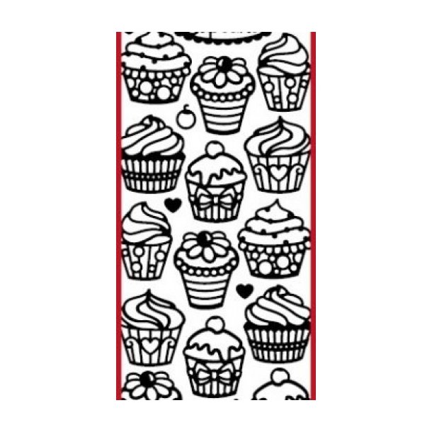 Stickers Cupcake 5554 guld S1