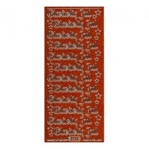 Stickers glimmer 660 orange Gl�delig jul S7