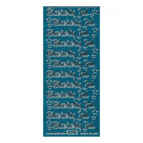 Stickers glimmer 660 Turkis gl�delig jul S7