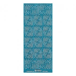 Stickers glimmer 7003 hj�rner turkis S16