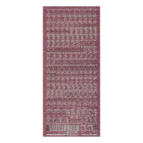 Stickers glimmer bogstaver 814 pink S8