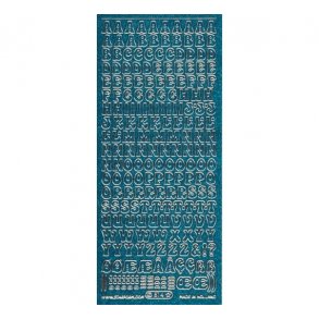 Stickers glimmer bogstaver 814 turkis S8