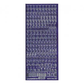 Stickers glimmer bogstaver 814 violet S8