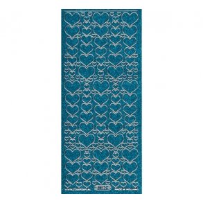 Stickers glimmer hjerter 1139 turkis S7