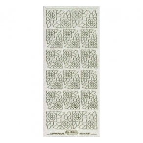 Stickers glimmer hj�rner 7003 transp/guld 16