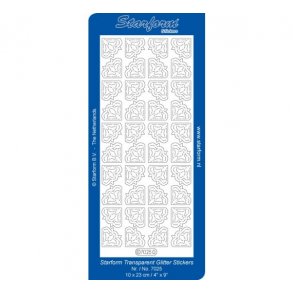 stickers glimmer hj�rner 7025 transp/guld S16