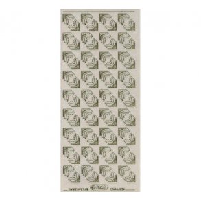 Stickers glimmer hj�rner 7052 transp/guld S16