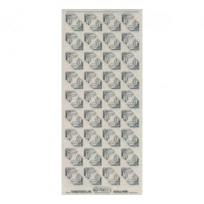 Stickers glimmer hj�rner 7052 transp/s�lv S16