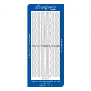 Stickers glimmer kanter 7034 transp/s�lv S10