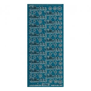 Stickers glimmer tillykke 640 turkis S8