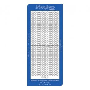 Stickers glimmer transp. s�lv S10