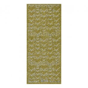 Stickers glitter guld 1139 hjerter S7