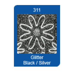 Stickers glitter hjrner 7026 Sort S16
