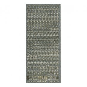 Stickers glitter s�lv bogstaver 814 S8