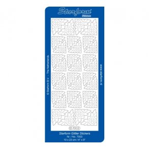 Stickers glitter s�lv/guld 7003 S 16