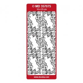 Stickers hj�rner Trans/s�lv S14