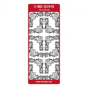 Stickers hj�rner trans/s�lv S14