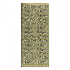 Stickers Indbydelse 6672 Guld S14